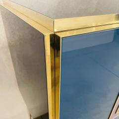  Cosulich Interiors Antiques Bespoke Italian Black Purple Blue Gold Geometric Postmodern Cabinet Sideboard - 2269851
