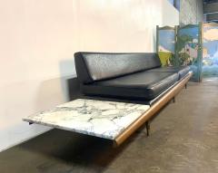  Craft Associates Adrian Pearsall Daybed in Walnut with Carrera Marble Endtables  - 4812077
