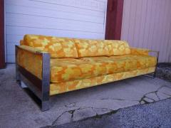  Craft Associates Gorgeous Wide Chrome Band Sofa Mid century Modern - 1749506