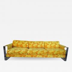  Craft Associates Gorgeous Wide Chrome Band Sofa Mid century Modern - 1752293