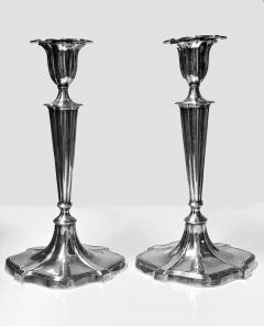  Crichton Co Georgian style Sterling Silver Candlesticks Crichton London 1917 - 1524651