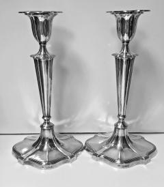  Crichton Co Georgian style Sterling Silver Candlesticks Crichton London 1917 - 1524652