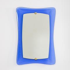  Cristal Art Cristal Art Wall Mirror with Ground Colored Glass Frame and Brass - 3570707