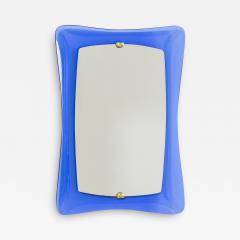  Cristal Art Cristal Art Wall Mirror with Ground Colored Glass Frame and Brass - 3573875