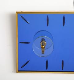  Cristal Art Cristal Art Wall Mounted Blue Glass Coat or Hat Rack Turin Italy circa 1950s - 3521378