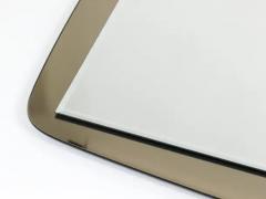  Cristal Art Cristal Arte Cristal Arte Large Grey Mid Century Wall Mirror Italy 1970s - 4105944