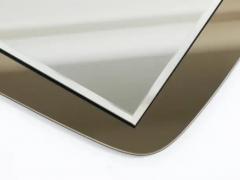  Cristal Art Cristal Arte Cristal Arte Large Grey Mid Century Wall Mirror Italy 1970s - 4105945