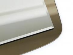  Cristal Art Cristal Arte Cristal Arte Large Grey Mid Century Wall Mirror Italy 1970s - 4105947