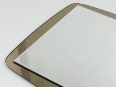  Cristal Art Cristal Arte Cristal Arte Large Grey Mid Century Wall Mirror Italy 1970s - 4105958