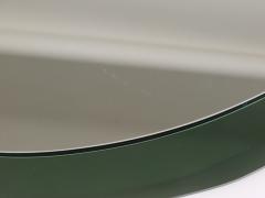  Cristal Art Cristal Arte Cristal Arte Oval Green Grey Mid Century Scalloped Wall Mirror Italy 1960s - 4632164