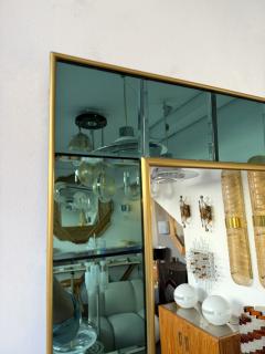  Cristal Art Cristal Arte Extra Large Floor Mirror Green Glass and Brass by Cristal Art Italy 1960s - 4510232