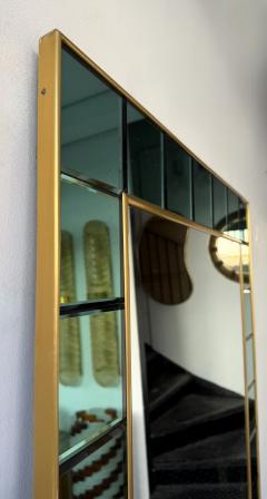  Cristal Art Cristal Arte Extra Large Floor Mirror Green Glass and Brass by Cristal Art Italy 1960s - 4510234