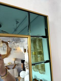  Cristal Art Cristal Arte Extra Large Floor Mirror Green Glass and Brass by Cristal Art Italy 1960s - 4510236