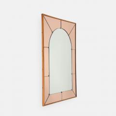  Cristal Art Cristal Arte Large Rectangular Wall Mirror in Rose Glass and Copper Frame by Cristal Art - 4748259