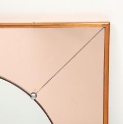  Cristal Art Cristal Arte Large Rectangular Wall Mirror in Rose Glass and Copper Frame by Cristal Art - 4748266