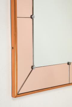  Cristal Art Cristal Arte Large Rectangular Wall Mirror in Rose Glass and Copper Frame by Cristal Art - 4748269