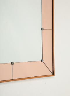  Cristal Art Cristal Arte Large Rectangular Wall Mirror in Rose Glass and Copper Frame by Cristal Art - 4748270