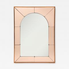  Cristal Art Cristal Arte Large Rectangular Wall Mirror in Rose Glass and Copper Frame by Cristal Art - 4748336