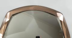  Cristal Art Cristal Arte Mid Century Italian Peach Cristal Arte Wall Mirror - 4334196