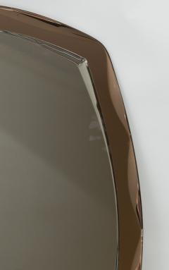  Cristal Art Cristal Arte Mid Century Italian Peach Cristal Arte Wall Mirror - 4334206