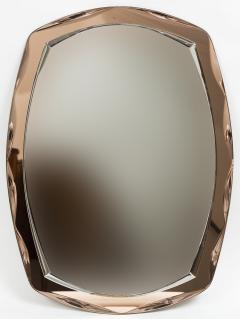  Cristal Art Cristal Arte Mid Century Italian Peach Cristal Arte Wall Mirror - 4334209