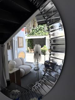  Cristal Art Cristal Arte Mirror Glass Palmette by Cristal Art Italy 1960s - 4694583