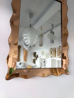  Cristal Art Cristal Arte Mirror Pink Glass by Cristal Art Italy 1960s - 4590082