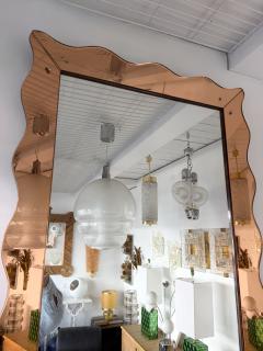  Cristal Art Cristal Arte Mirror Pink Glass by Cristal Art Italy 1960s - 4590087