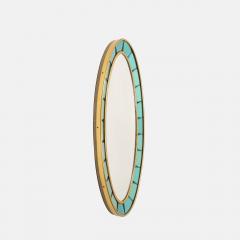  Cristal Art Cristal Arte Oval Green Hand Cut Beveled Glass Mirror Model 2727 by Cristal Art - 4226133