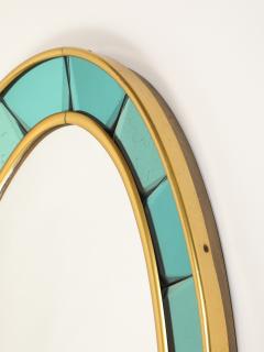  Cristal Art Cristal Arte Oval Green Hand Cut Beveled Glass Mirror Model 2727 by Cristal Art - 4226136