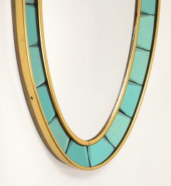  Cristal Art Cristal Arte Oval Green Hand Cut Beveled Glass Mirror Model 2727 by Cristal Art - 4226140