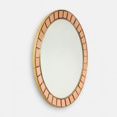  Cristal Art Important Round Hand Cut Beveled Crystal Mirror by Cristal Art - 2859096