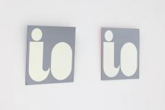  Cristal Art Post Modern Graphic Grey Cristal Art Wall Mirrors 1960s - 2301918
