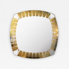  Cristal Arte Etched Gold Mirror by Cristal Art Italy 1960s - 275007