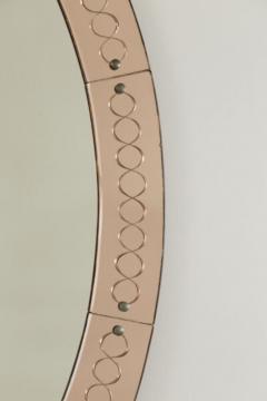  Cristal Arte Large Italian Mid Century Oval Etched Mirror By Cristale Arte - 3282374