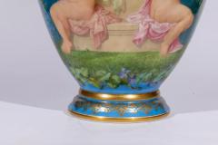  Cristalleries De Baccarat A Large French Baccarat Opaline Glass Hand Painted Bacchanale Vase by Roussel - 4580697