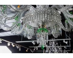  Cristalleries De Baccarat Cristalleries De Baccarat a Large French Green and Clear Cut Crystal Chandelier - 3470623