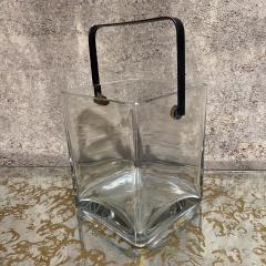  Cristalleries De Sevres 1970s Modern Square Glass Ice Bucket Style of Cristal de S vres - 3541600