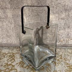  Cristalleries De Sevres 1970s Modern Square Glass Ice Bucket Style of Cristal de S vres - 3541601