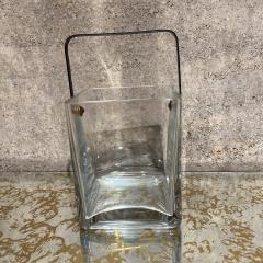  Cristalleries De Sevres 1970s Modern Square Glass Ice Bucket Style of Cristal de S vres - 3541602