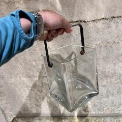  Cristalleries De Sevres 1970s Modern Square Glass Ice Bucket Style of Cristal de S vres - 3541609