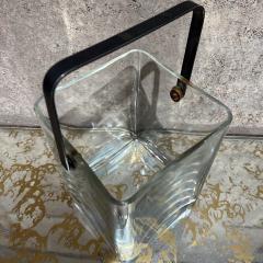  Cristalleries De Sevres 1970s Modern Square Glass Ice Bucket Style of Cristal de S vres - 3541610