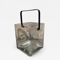 Cristalleries De Sevres 1970s Modern Square Glass Ice Bucket Style of Cristal de S vres - 3543803