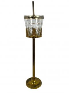  Cristalleries De Sevres FRENCH MID CENTURY BRASS STAND CRYSTAL ICE BUCKET BY SEVRES - 4537939
