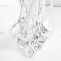  Cristalleries De Sevres Hollywood Regency Sculptural Translucent Crystal Table Lamp Signed by Sevres - 1648971