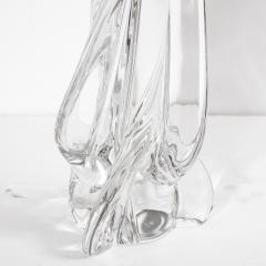  Cristalleries De Sevres Hollywood Regency Sculptural Translucent Crystal Table Lamp Signed by Sevres - 1648986