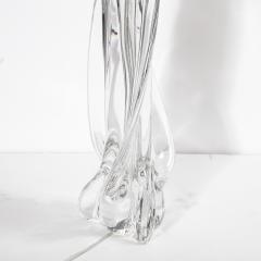  Cristalleries De Sevres Hollywood Regency Sculptural Translucent Crystal Table Lamp Signed by Sevres - 1649018