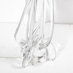  Cristalleries De Sevres Hollywood Regency Sculptural Translucent Crystal Table Lamp Signed by Sevres - 1649019