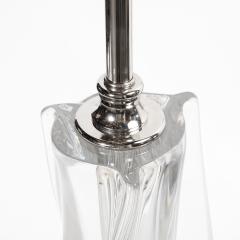  Cristalleries De Sevres Hollywood Regency Sculptural Translucent Crystal Table Lamp Signed by Sevres - 1649021