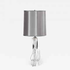  Cristalleries De Sevres Hollywood Regency Sculptural Translucent Crystal Table Lamp Signed by Sevres - 1650382